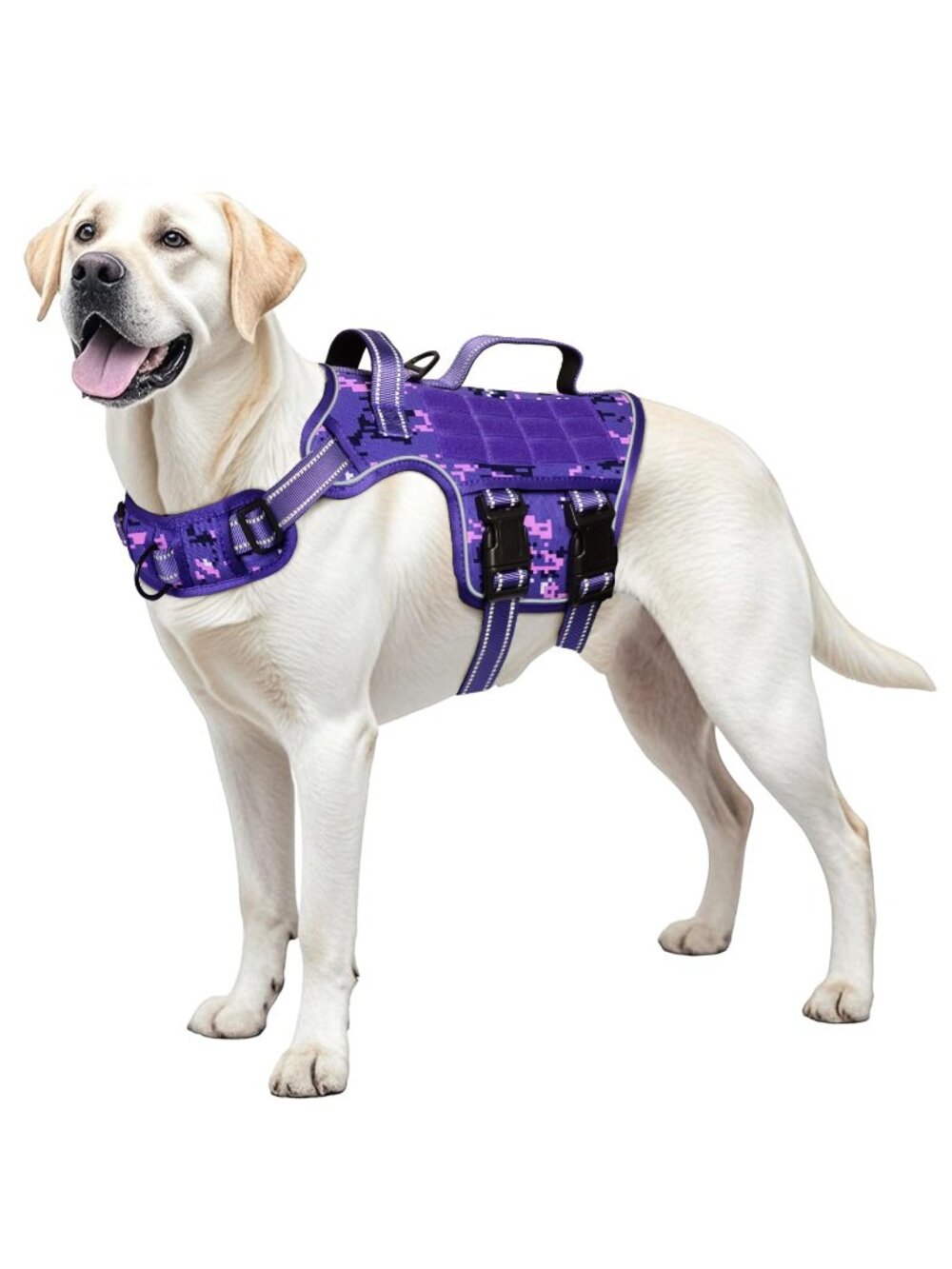 Dog Harness Large Dog Heavy Duty, No Pull Tactical Molle System,Service Vest